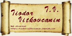 Tiodor Vitkovčanin vizit kartica